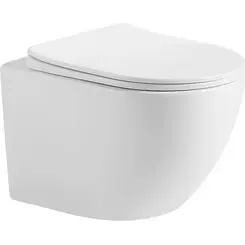 Безободковый подвесной унитаз Devit Lite Vortex Flush 3303033 (воронкообразный, с сиденьем), фото 