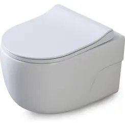 Безободковый подвесной унитаз Dusel Vortex DWHT10201230R (812301, воронкообразный, с сиденьем), фото 