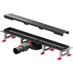 Душевой трап Am.Pm MasterFlow Cut Gradient W01SC-P11-060-01BM (60 см, черный матовый), Цвет производителя: черный матовый, Доступные размеры: 60, фото 