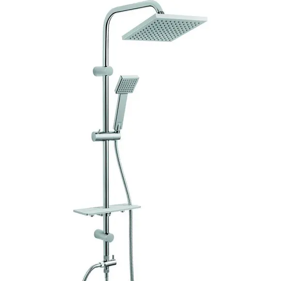 Душевая система Ferro Squerto Lux Chrome NP24 (без смесителя, с полкой), фото 