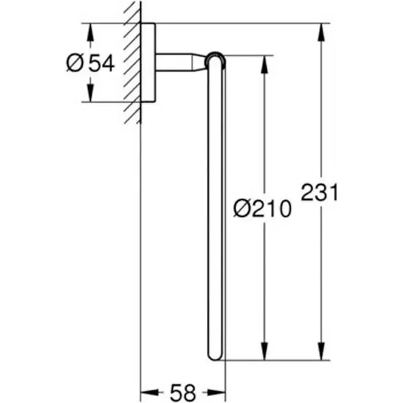 Кільце для рушника Grohe Bau Cosmopolitan 40460001, фото , изображение 2