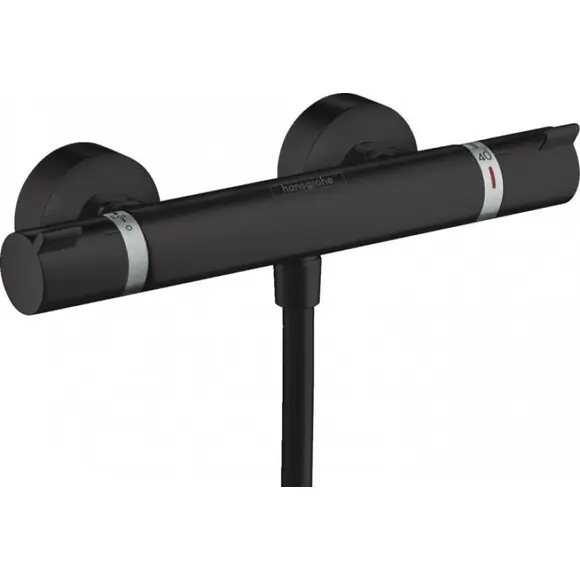 Змішувач для душу із термостатом, чорний матовий Hansgrohe Ecostat 13116670, фото 