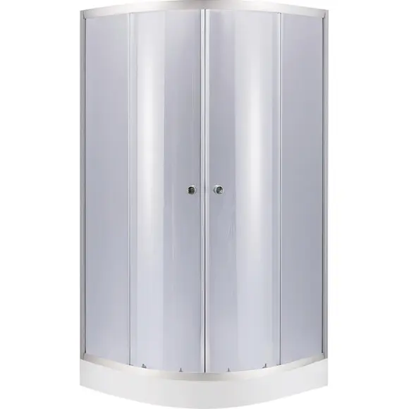 Душова кабіна 90x90 см Lidz Latwa SC90x90.SAT.LOW.GR з піддоном Kupala ST90x90x16 (профіль сатин, скло тоноване), фото 