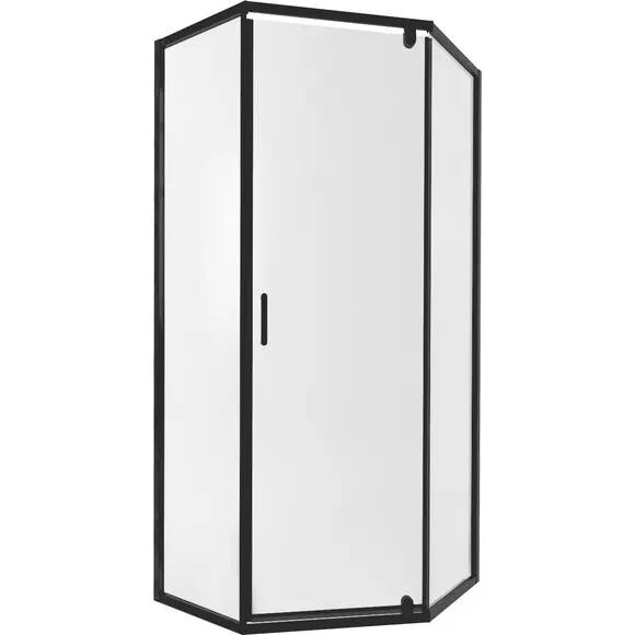Душова кабіна без піддону Qtap Scorpio BLA10995-AC6 (SCOBLA10995AC6, 90x90 см, профіль чорний матовий, скло прозоре), фото 