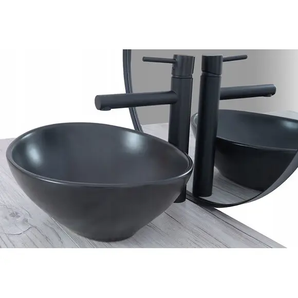 Раковина Rea Sofia N Black Matt REA-U0333 (41x34.5 см, чорна матова, чаша), Доступні розміри: 41 x 34, Колір виробника: чорний матовий, фото , изображение 4