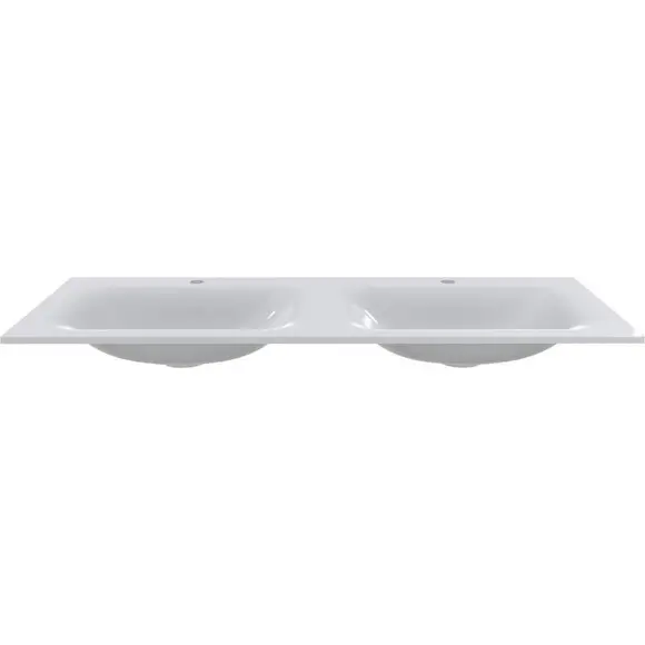 Двойная раковина Miraggio Jessel 1200-2 Miramarble 0000783 (120x45 см), Доступные размеры: 120 x 45 (2), Цвет производителя: белый глянец, Технология производства: Miramarble, фото 6