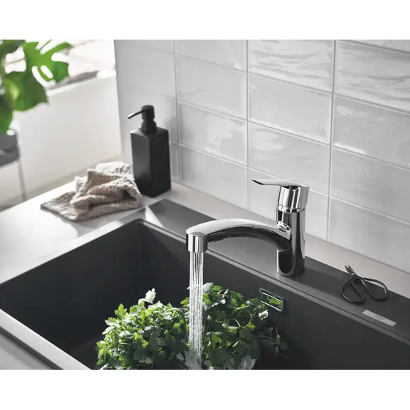 Змішувач для кухні Grohe QuickFix Start 30531001 (з висувною лійкою), Колір виробника: хром, фото , изображение 7