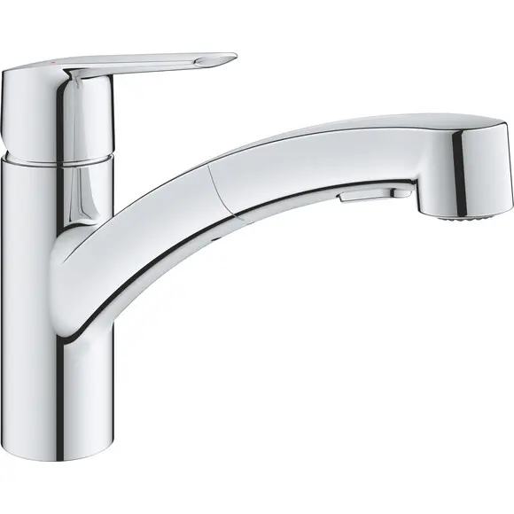 Змішувач для кухні Grohe QuickFix Start 30531001 (з висувною лійкою), Колір виробника: хром, фото 
