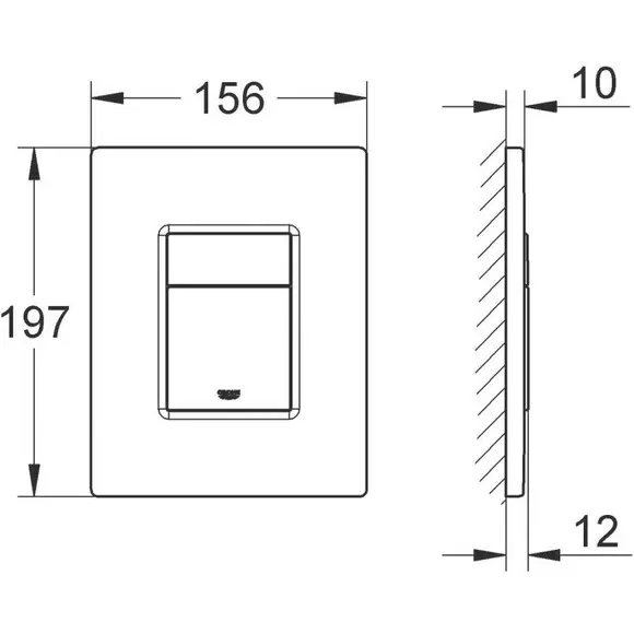 Клавіша змиву Grohe QuickFix Even 38966000 (хром), Колір виробника: хром, фото , изображение 9