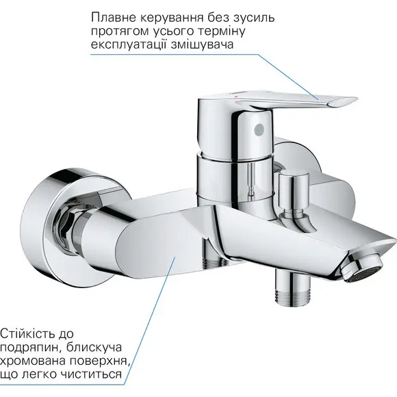Змішувач для ванни Grohe QuickFix Start 24206002, Колір виробника: хром, фото , изображение 9