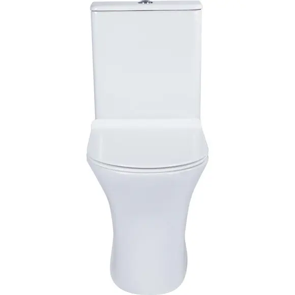 Безобідковий унітаз-компакт Qtap Presto QT24221217AW (з сидінням), фото , изображение 2