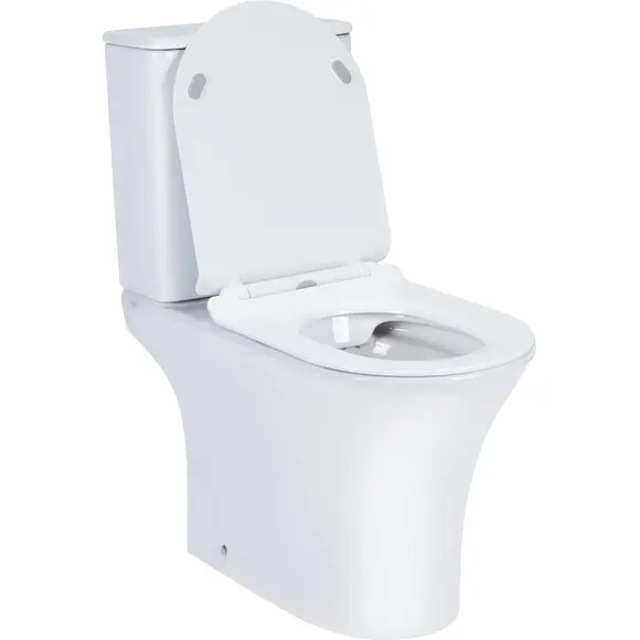 Безобідковий унітаз-компакт Qtap Presto QT24221217AW (з сидінням), фото , изображение 3