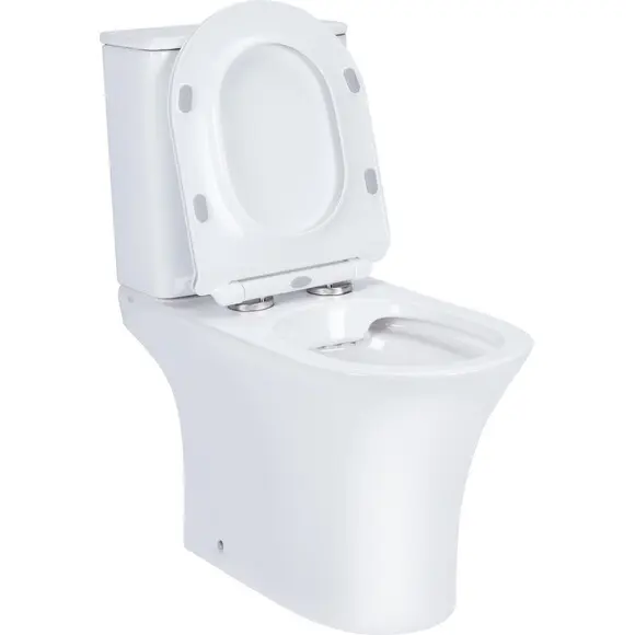 Безобідковий унітаз-компакт Qtap Presto QT24221217AW (з сидінням), фото , изображение 4