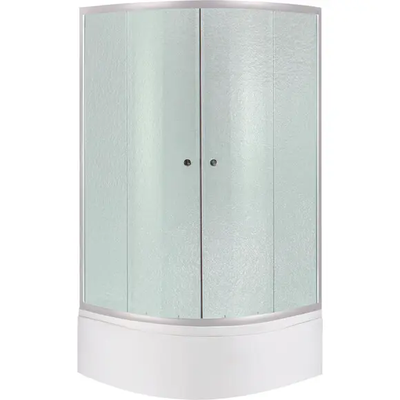 Душевая кабина Lidz Latwa SC80x80.SAT.HIGH.FR с поддоном Lidz Kapielka ST80x80x41 (LLSC8080SATHIGHFR2SET, 80x80 см, стекло матовое, профиль сатин), фото 
