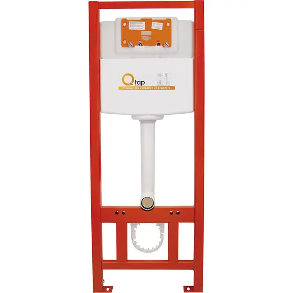 Унитаз подвесной Qtap Crow QT05335170W с инсталляцией Qtap Nest QT0133M425 и клавишей смыва M08V1384W (QT05335170W0133M425M08V1384W, с сиденьем и звукоизоляционной прокладкой), фото 3