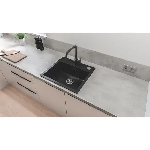 Змішувач для кухні Grohe QuickFix Start Black 304702430 (чорний матовий), фото , изображение 3