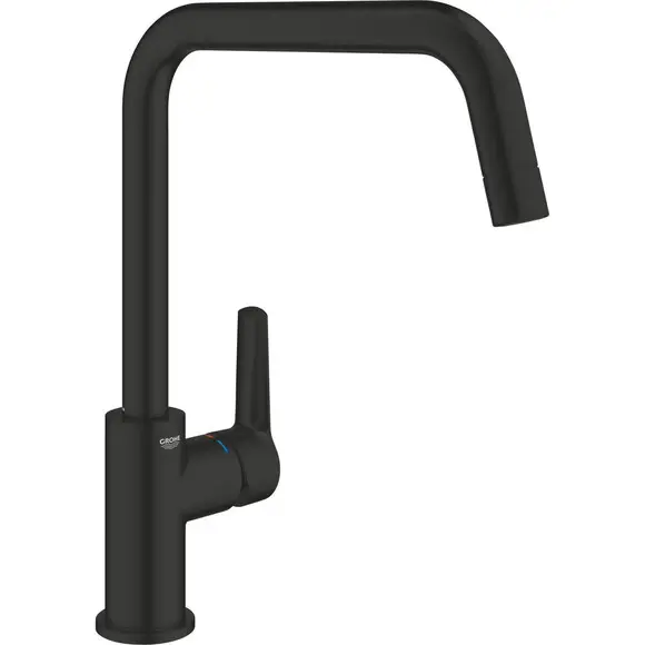 Змішувач для кухні Grohe QuickFix Start Black 304702430 (чорний матовий), фото 