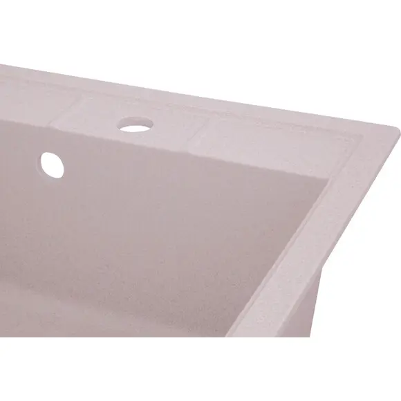 Мийка для кухні Lidz 460х515/200 COL-06 (LIDZCOL06460515200, 45.5x51.3 см, бежева, з сифоном), Колір виробника: бежевий, фото , изображение 4