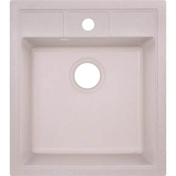 Мийка для кухні Lidz 460х515/200 COL-06 (LIDZCOL06460515200, 45.5x51.3 см, бежева, з сифоном), Колір виробника: бежевий, фото 