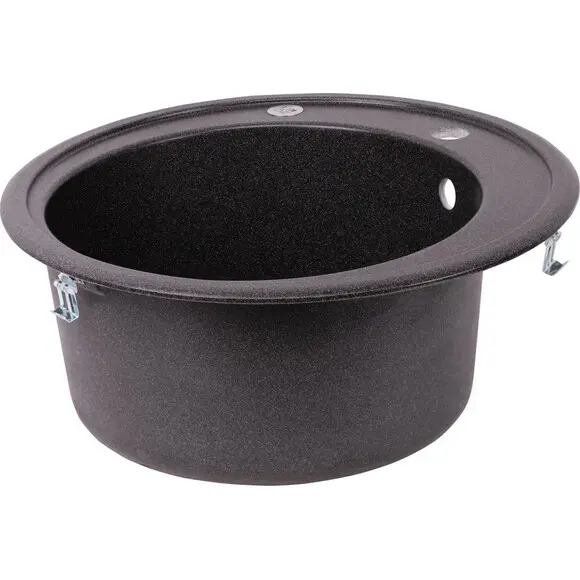Мойка для кухни Lidz D510/200 GRF-13 (LIDZGRF13D510200, 50.5 см, графит, с сифоном), Цвет производителя: графит, фото 3