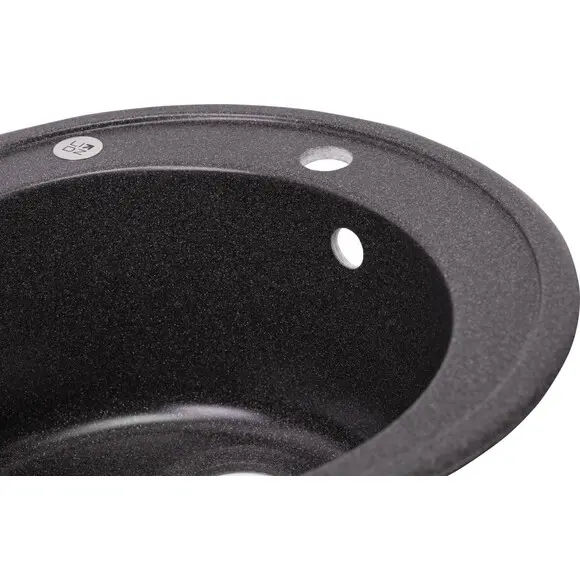 Мойка для кухни Lidz D510/200 GRF-13 (LIDZGRF13D510200, 50.5 см, графит, с сифоном), Цвет производителя: графит, фото 4