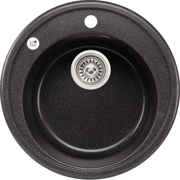 Мойка для кухни Lidz D510/200 GRF-13 (LIDZGRF13D510200, 50.5 см, графит, с сифоном), Цвет производителя: графит, фото 