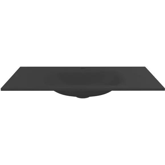 Раковина Miraggio Jessel 1000 Mirastone Black Shine 8813468 (100x45 см, черная, с крылом), Доступные размеры: 100 x 45, Цвет производителя: черный, Технология производства: Mirastone, фото 2