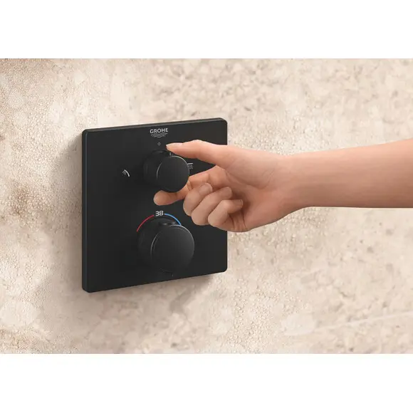 Душевая система с термостатом Grohe QuickFix Precision Vitalio Comfort 250 348822430 (черная матовая, скрытого монтажа), Цвет производителя: черный матовый, фото 5