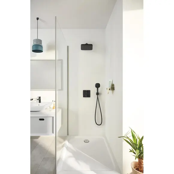 Душевая система с термостатом Grohe QuickFix Precision Vitalio Comfort 250 348822430 (черная матовая, скрытого монтажа), Цвет производителя: черный матовый, фото 2