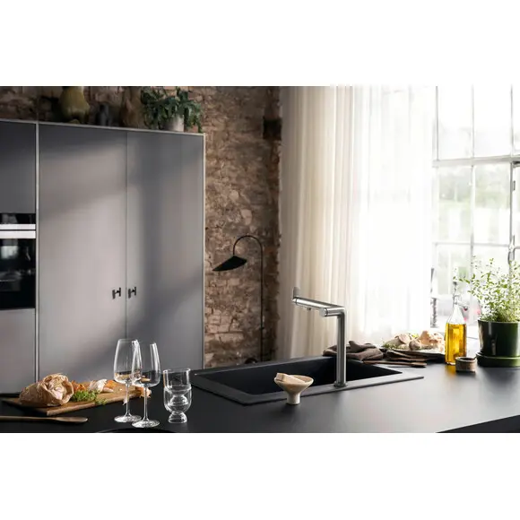 Змішувач для кухні Hansgrohe Aqittura M91 Steel 76804800 (сталь, із підключенням питної води), Колір виробника: сталь, фото , изображение 3