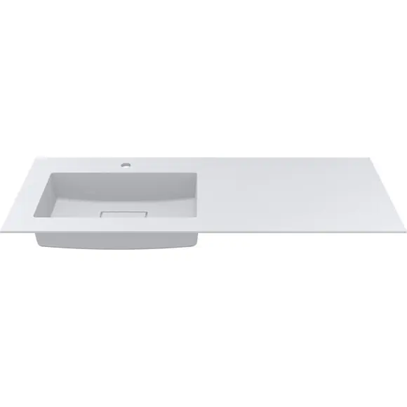 Умывальник-столешница Miraggio Erica 1200 L Mirasoft 8813569 (120x50 см, белый матовый, с крылом), Доступные размеры: 120 x 50 L, Цвет производителя: белый матовый, Технология производства: Mirasoft Technology, фото 2