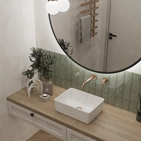 Умывальник VBI Asti S White VBI-013001 (41x30 см), Доступные размеры: 41 x 30, Цвет производителя: белый глянец, фото 