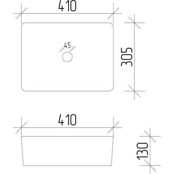 Умывальник VBI Asti S White VBI-013001 (41x30 см), Доступные размеры: 41 x 30, Цвет производителя: белый глянец, фото 7