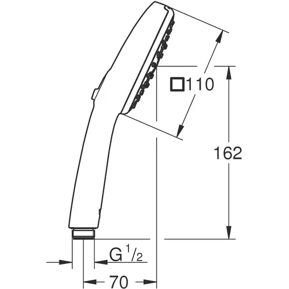 Лійка для душу Grohe Tempesta Cube 110 27574003 (трирежимна), фото , изображение 11