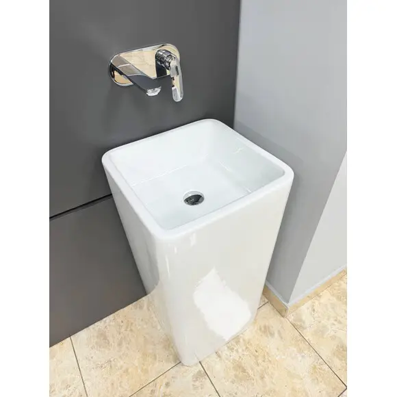 Умывальник VBI Lukka White VBI-019002 (40x40 см, напольный), Доступные размеры: 40 x 40, Цвет производителя: белый глянец, фото 