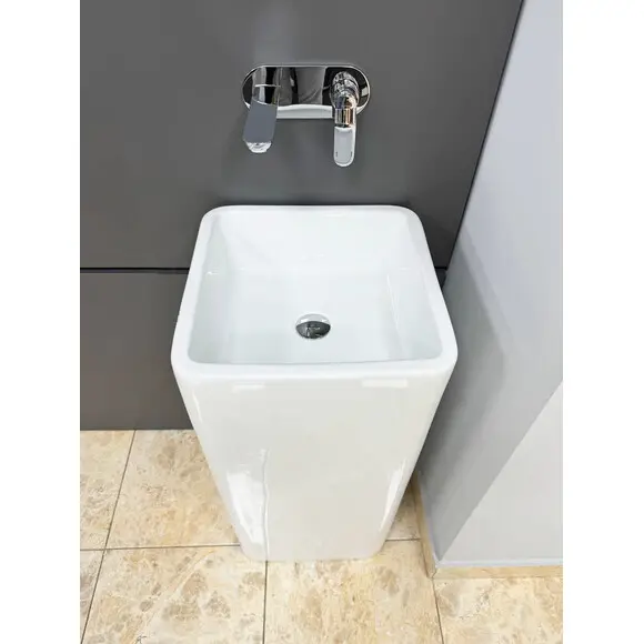 Умывальник VBI Lukka White VBI-019002 (40x40 см, напольный), Доступные размеры: 40 x 40, Цвет производителя: белый глянец, фото 2