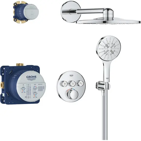 Душевая система с термостатом Grohe Grohtherm SmartControl & Rainshower SmartActive 310 34863000 (скрытого монтажа), фото 4