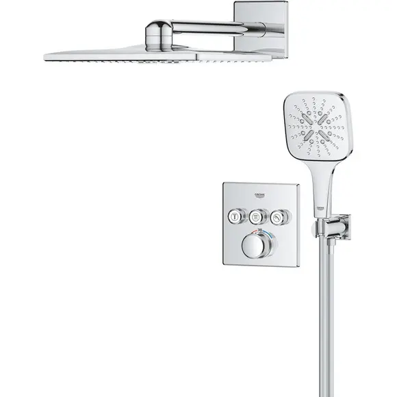 Душевая система с термостатом Grohe Grohtherm SmartControl & Rainshower SmartActive 310 Cube 34864000 (скрытого монтажа), фото 4