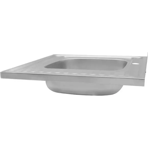 Мийка для кухні Kroner KRP Satin 6060L (Satin-6060L06160, 60x60 см, 0.6 мм, з сифоном), Доступні розміри: 60 x 60 L, Тип поверхні: сатин (матовая), фото , изображение 2
