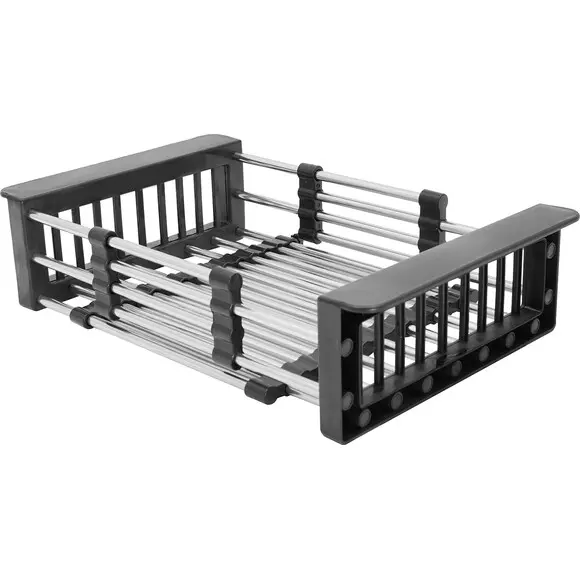 Кухонна мийка Kroner KRP Schwarze 6050HM PVD (Schwarze-6050HM, 60x50 см, 3.0/1.0 мм, з колландером та сифоном), Доступні розміри: 60x50, фото , изображение 5