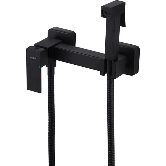 Гигиенический душ со смесителем Kroner KRP Edelstahl Kubus SCH052 (черный матовый), Цвет производителя: черный матовый, фото 2