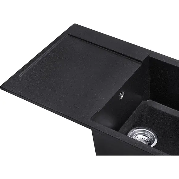Кухонна мийка Kroner KRP Komposit GRB 7850 (KompositGRB-7850, графіт, 78x50 см, із сифоном), Колір виробника: графіт, фото , изображение 4