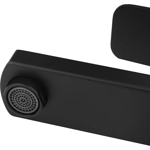 Змішувач для умивальника Kroner KRP Edelstahl Kubus SCH010-3 (чорний матовий, високий), Колір виробника: чорний матовий, фото , изображение 5