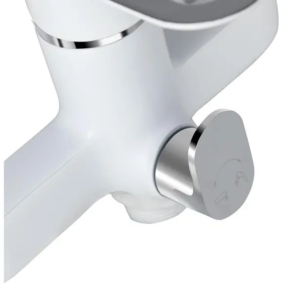 Смеситель для ванны Lidz Latwa 005 White/Chrome LDLAT005WHI45425 (белый/хром, с лейкой и шлангом), Цвет производителя: белый, хром, фото 3