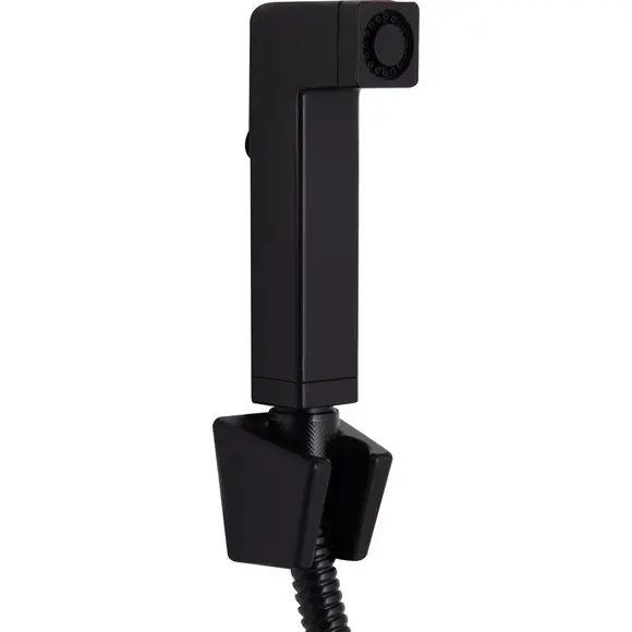 Змішувач для умивальника Qtap Gemini Black Matt QTGEM272BLM45690 (чорний матовий, з гігієнічним душем), Колір виробника: чорний матовий, фото , изображение 3