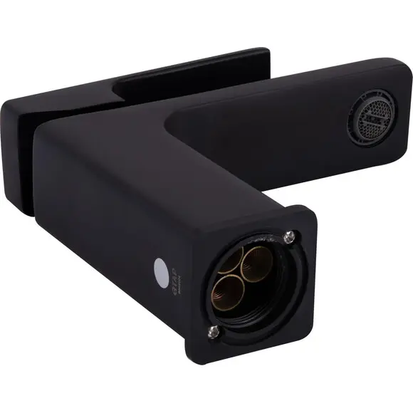 Змішувач для умивальника Qtap Gemini Black Matt QTGEM272BLM45690 (чорний матовий, з гігієнічним душем), Колір виробника: чорний матовий, фото , изображение 4