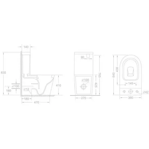 Безобідковий унітаз-компакт Qtap Swan Ultra Quiet Rimless QT16222182TW (з сидінням), фото , изображение 13