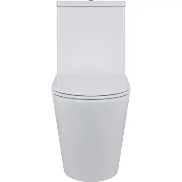 Безобідковий унітаз-компакт Qtap Swan Ultra Quiet Rimless QT16222182TW (з сидінням), фото , изображение 3