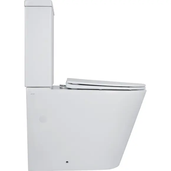 Безобідковий унітаз-компакт Qtap Swan Ultra Quiet Rimless QT16222182TW (з сидінням), фото , изображение 4