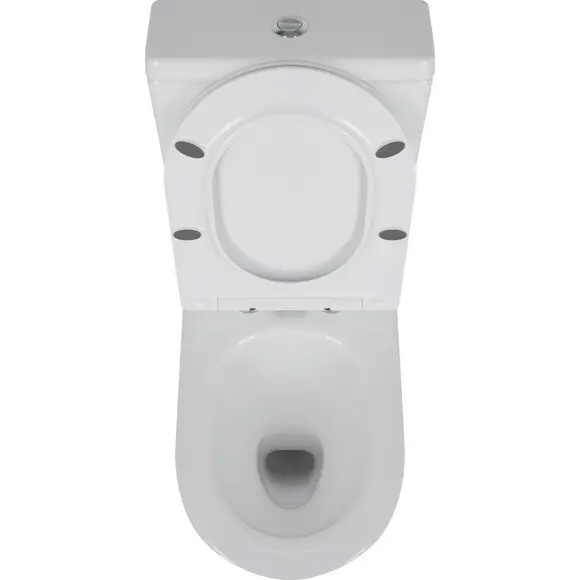 Безобідковий унітаз-компакт Qtap Swan Ultra Quiet Rimless QT16222182TW (з сидінням), фото , изображение 7